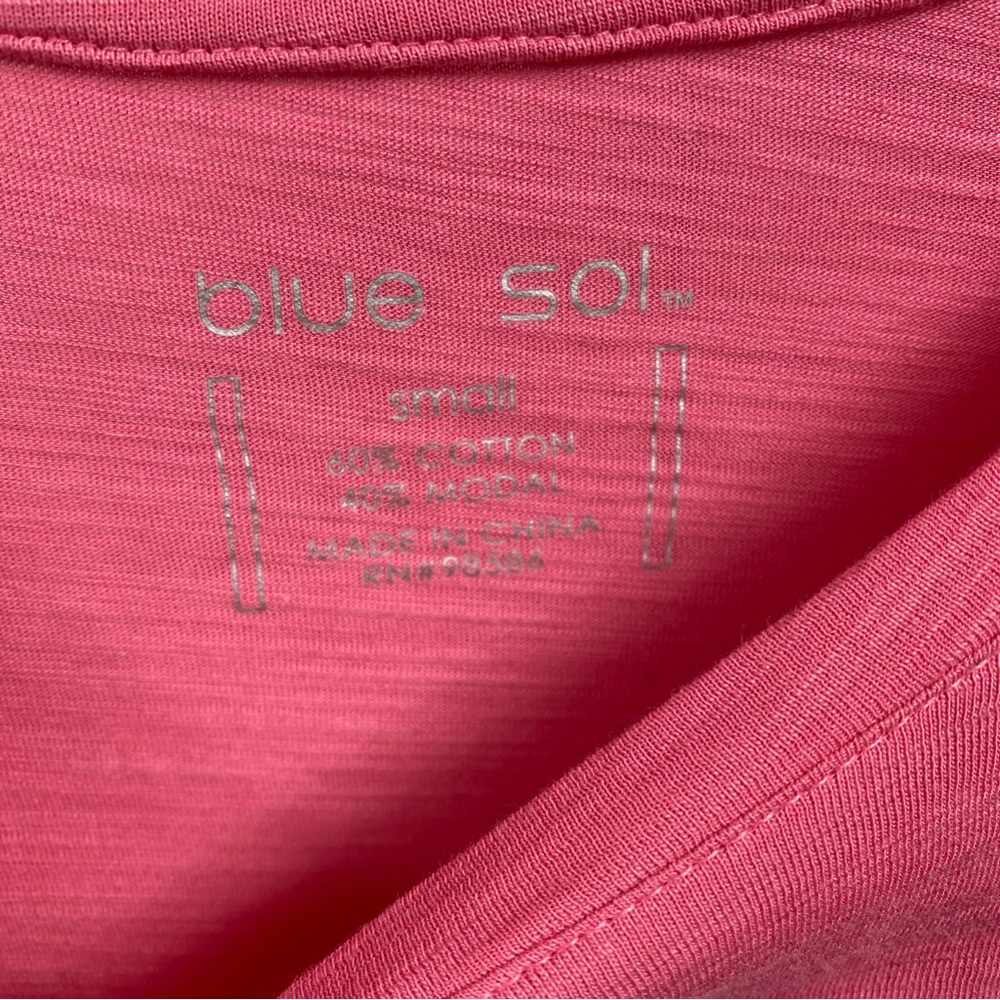 Blue Sol Long Sleeve T Shirt Base Layer Pink Light Crew Neck Small Women’s - Picture 3 of 6